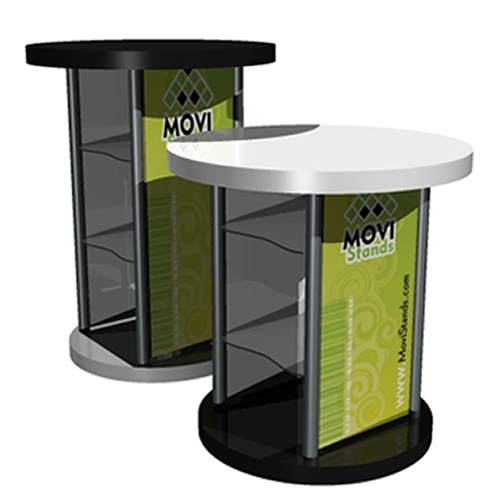 Mesa o counter portable para expos y ferias Ovval - MoviStands